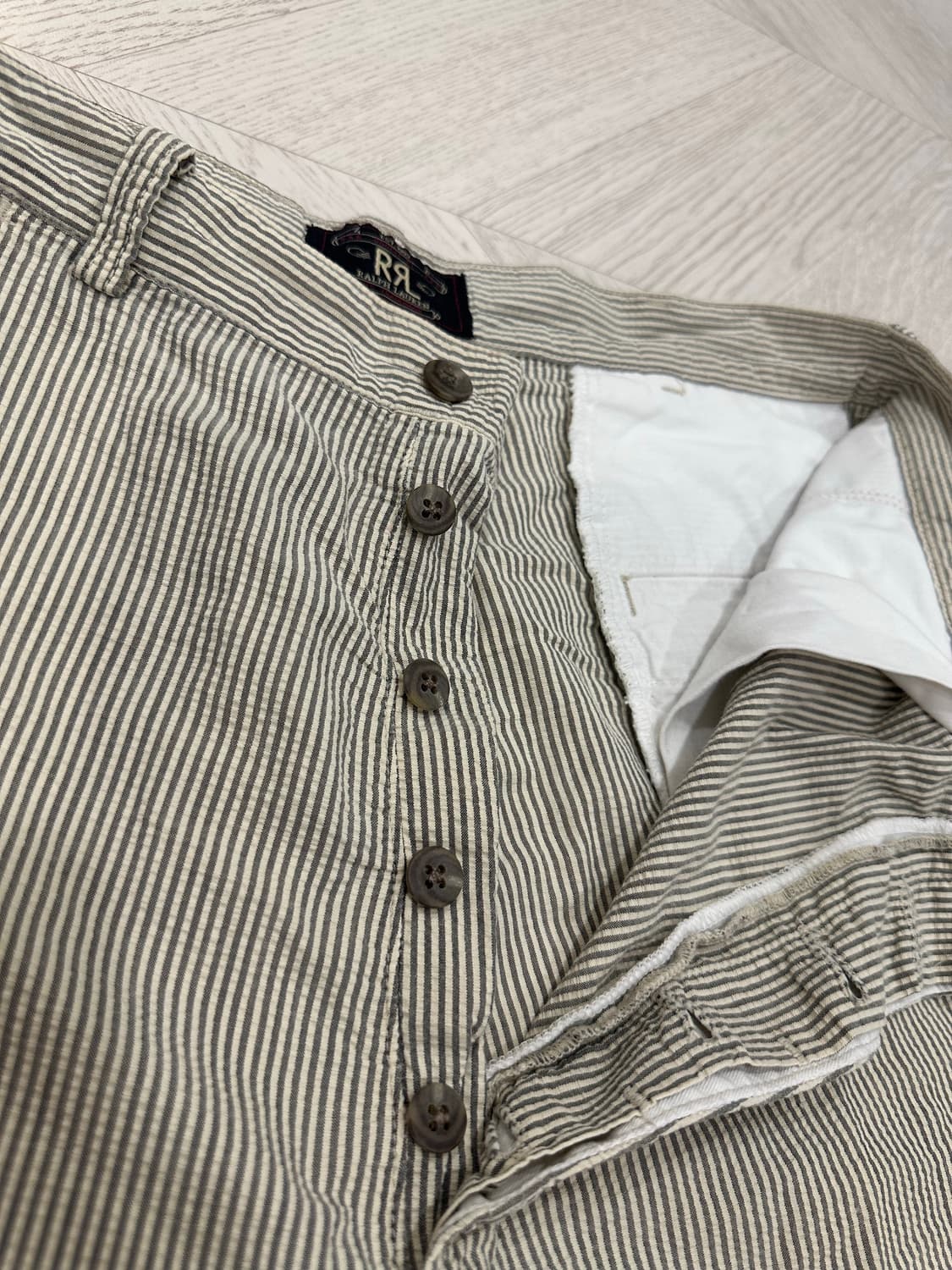 🇺🇸 90s RRL 더블알엘 시어서커 스트라이프 팬츠 (~34) 상품이미지6