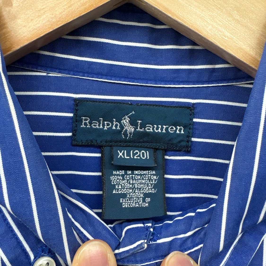 폴로 랄프로렌 스트라이프 셔츠 남방 여성 XL 상품이미지5