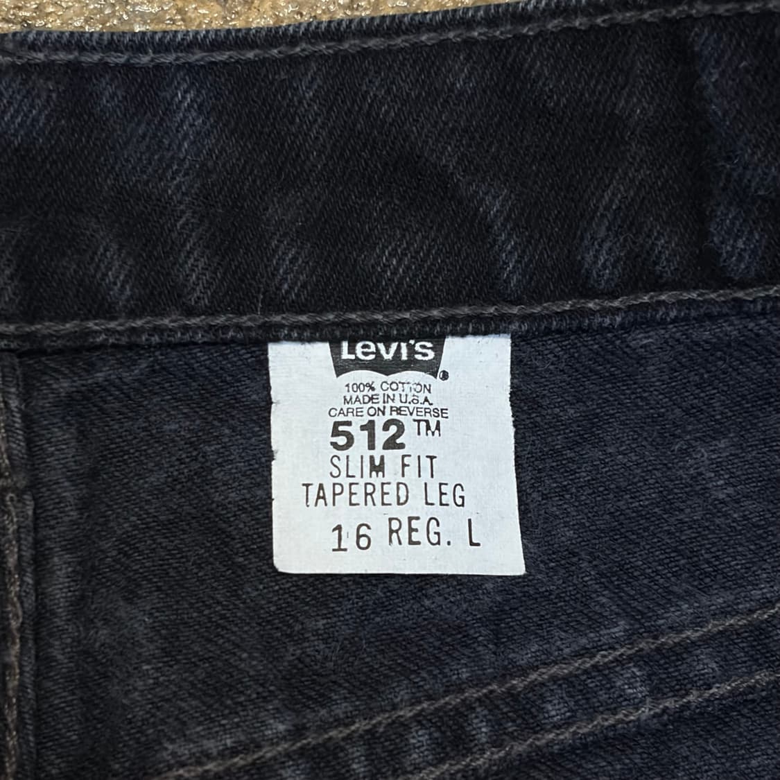 90s Made in USA 빈티지 리바이스 512 블랙진 청바지 상품이미지5