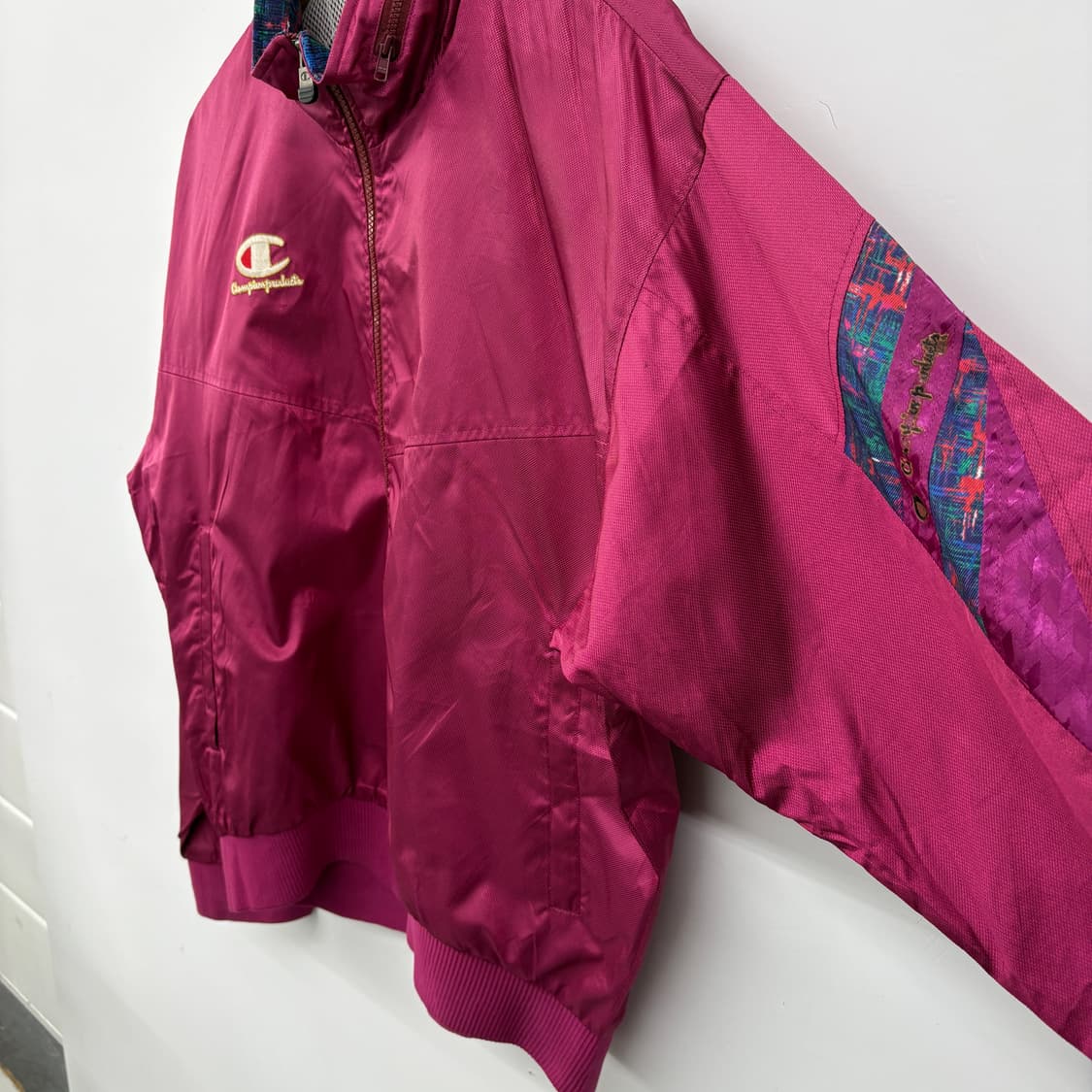챔피온 버건디 바람막이 자켓 여성 L 상품이미지3