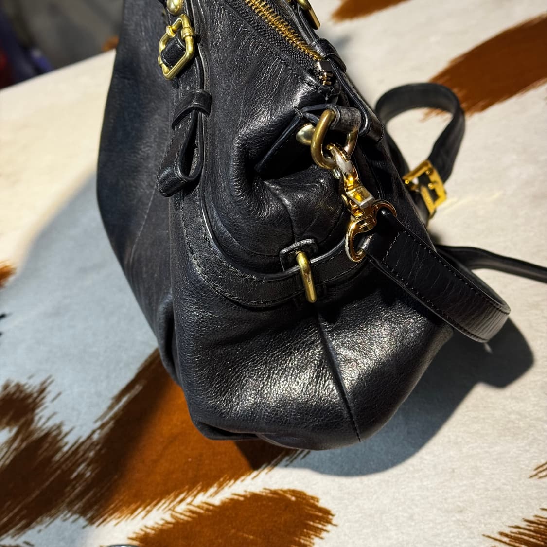 코치 레더 숄더백 크로스백 블랙 y2k 상품이미지7