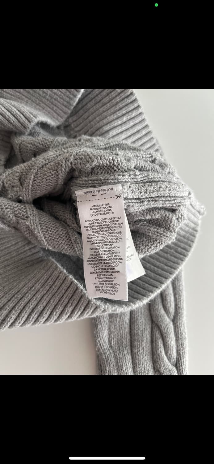 폴로 랄프로렌 그레이 케이블 니트 스웨터 s 상품이미지4