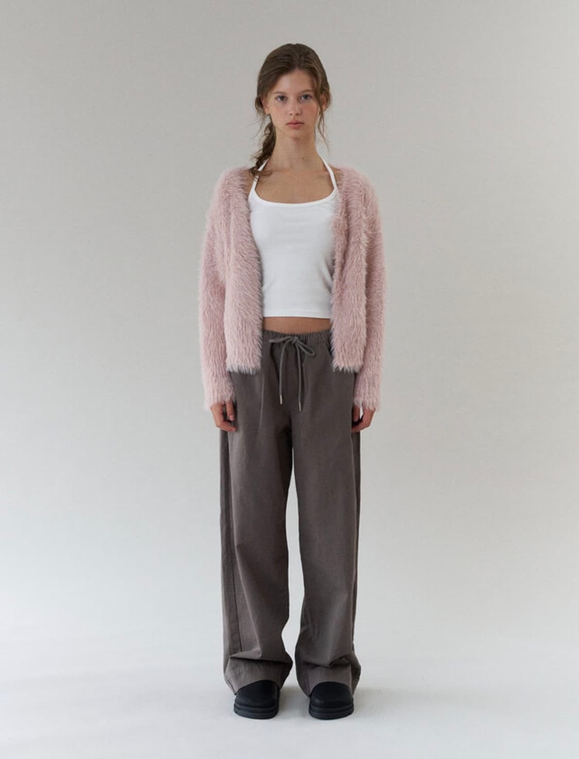 헤더먼트 테디가디건 핑크 상품이미지2