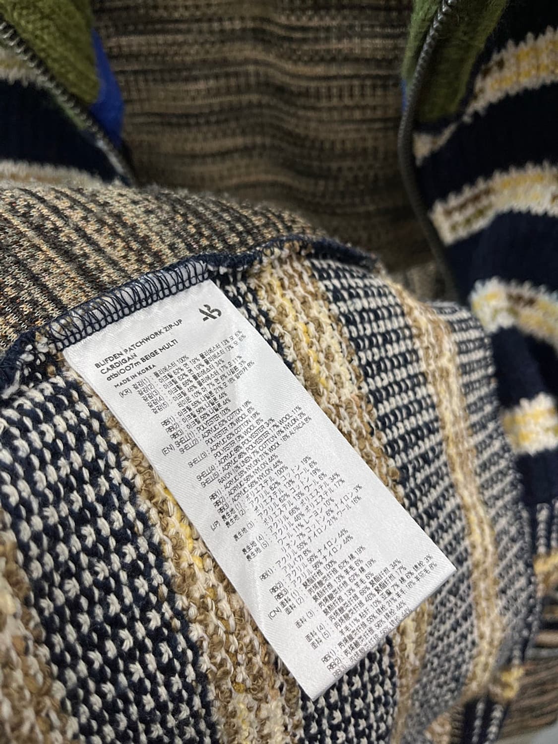 95) 앤더슨벨 패치워크 니트집업  상품이미지10
