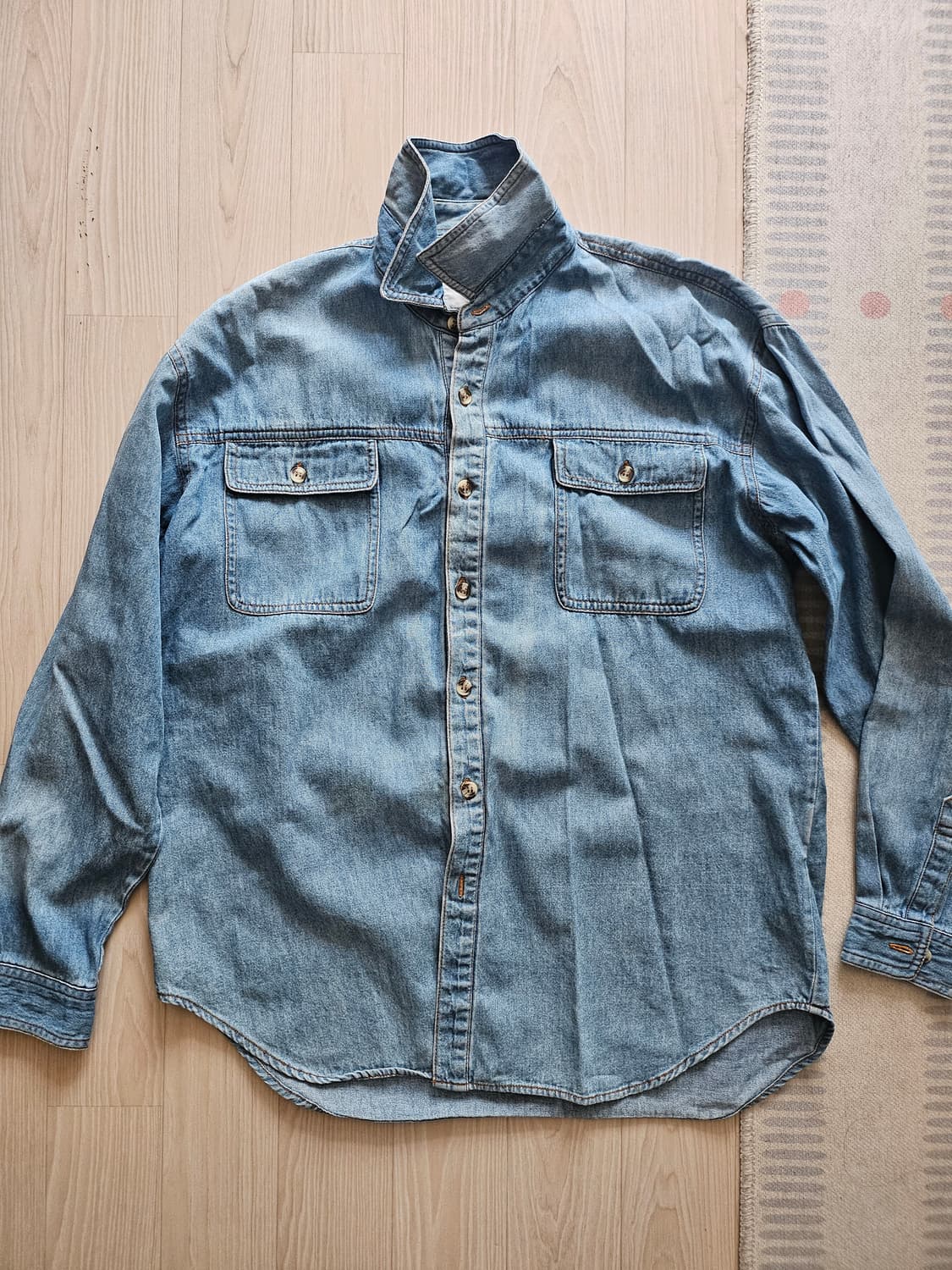 디즈니 미녀와야수 빈티지 데님셔츠 상품이미지2