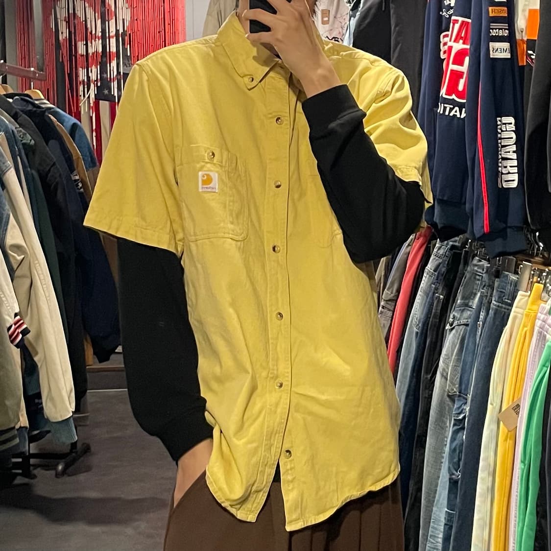[IM] carhartt 칼하트 머스타드 반팔셔츠 상품이미지5