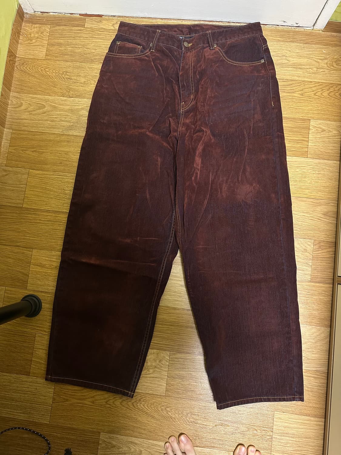 위캔더스 벨벳 데님 팬츠 L 상품이미지2