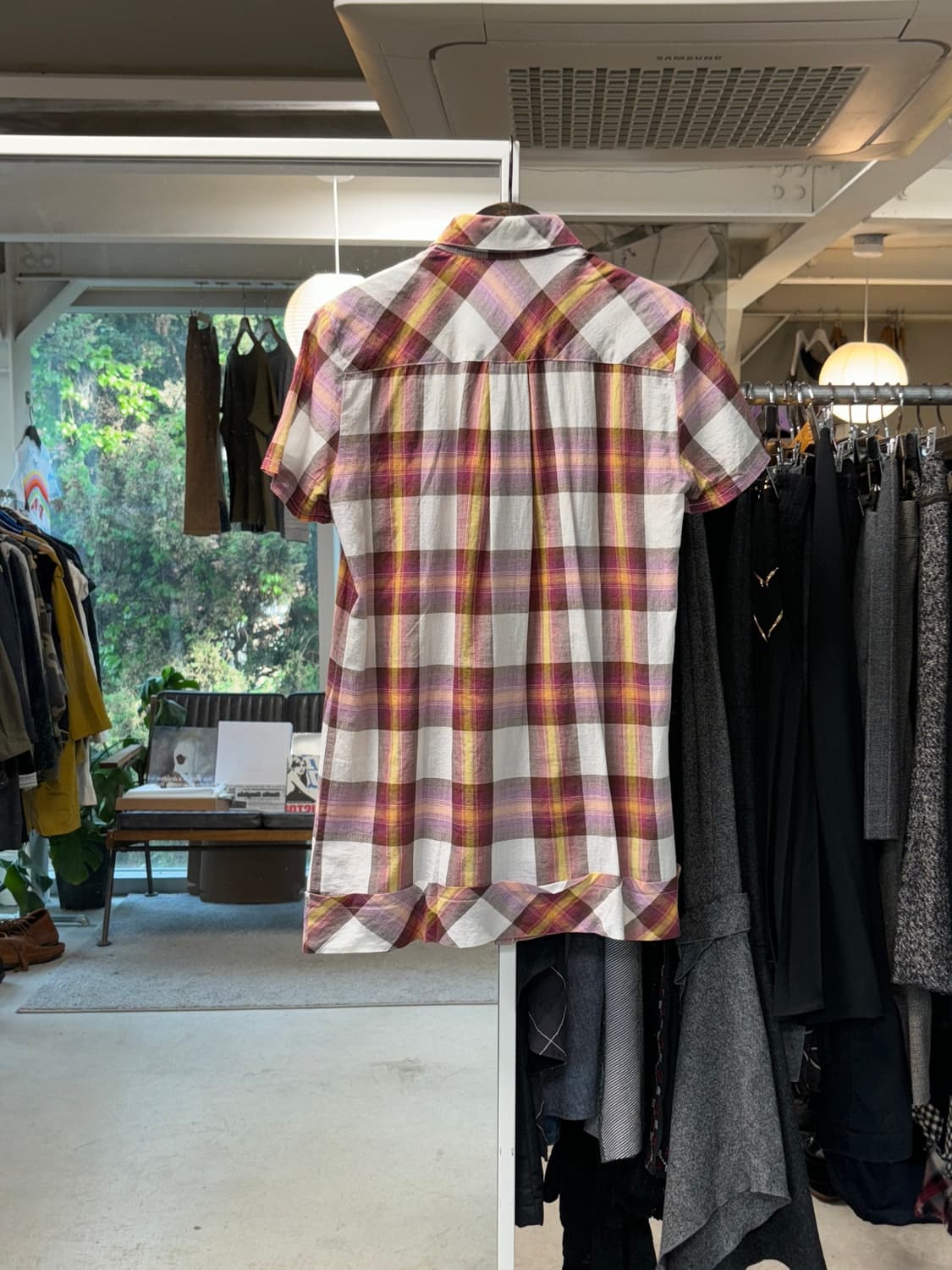 아츠로 타야마 프릴 체크 셔츠 상품이미지2