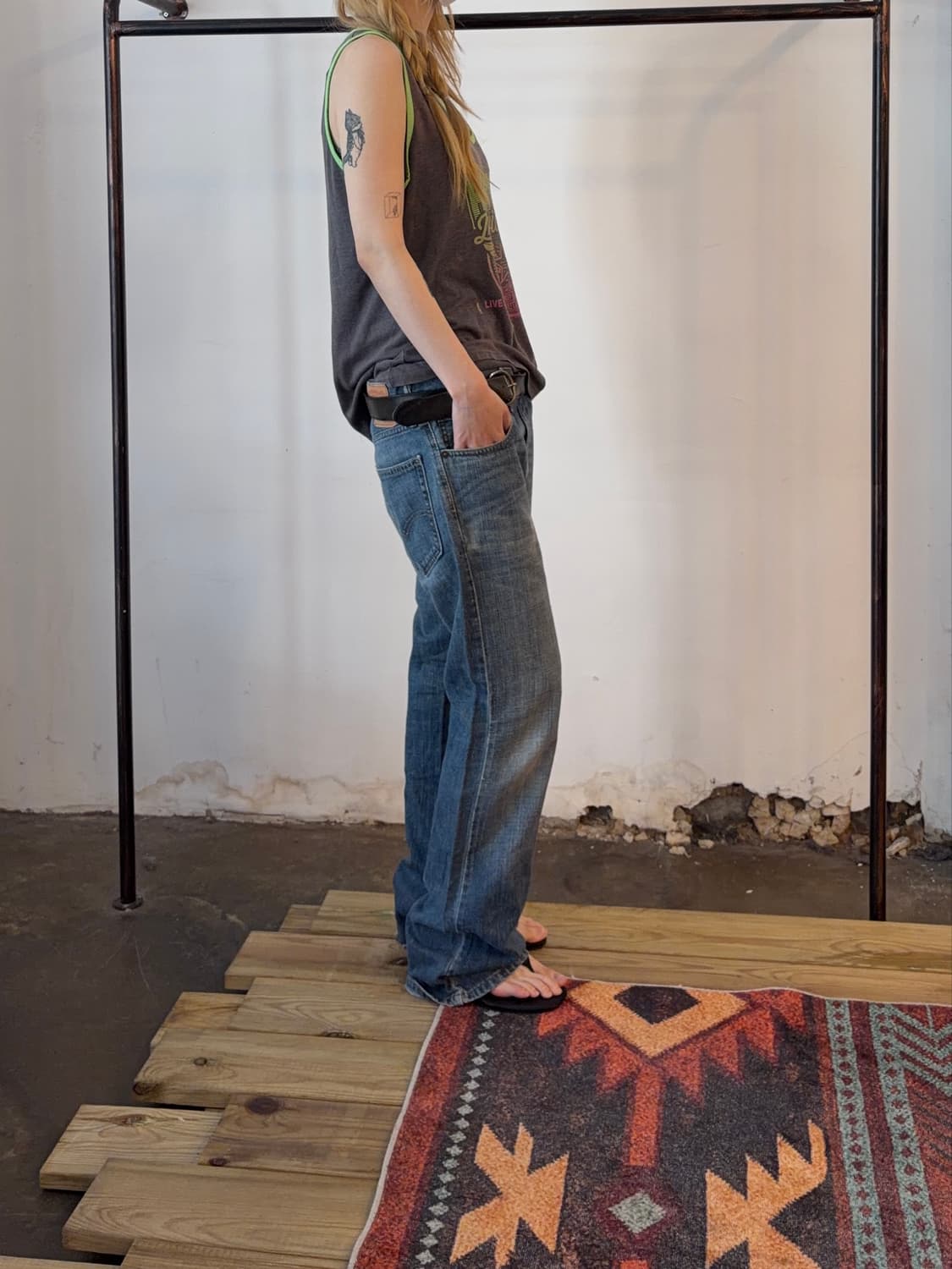 Levi’s 527 로우 부츠컷 데님 팬츠 빈티지 워시 상품이미지4
