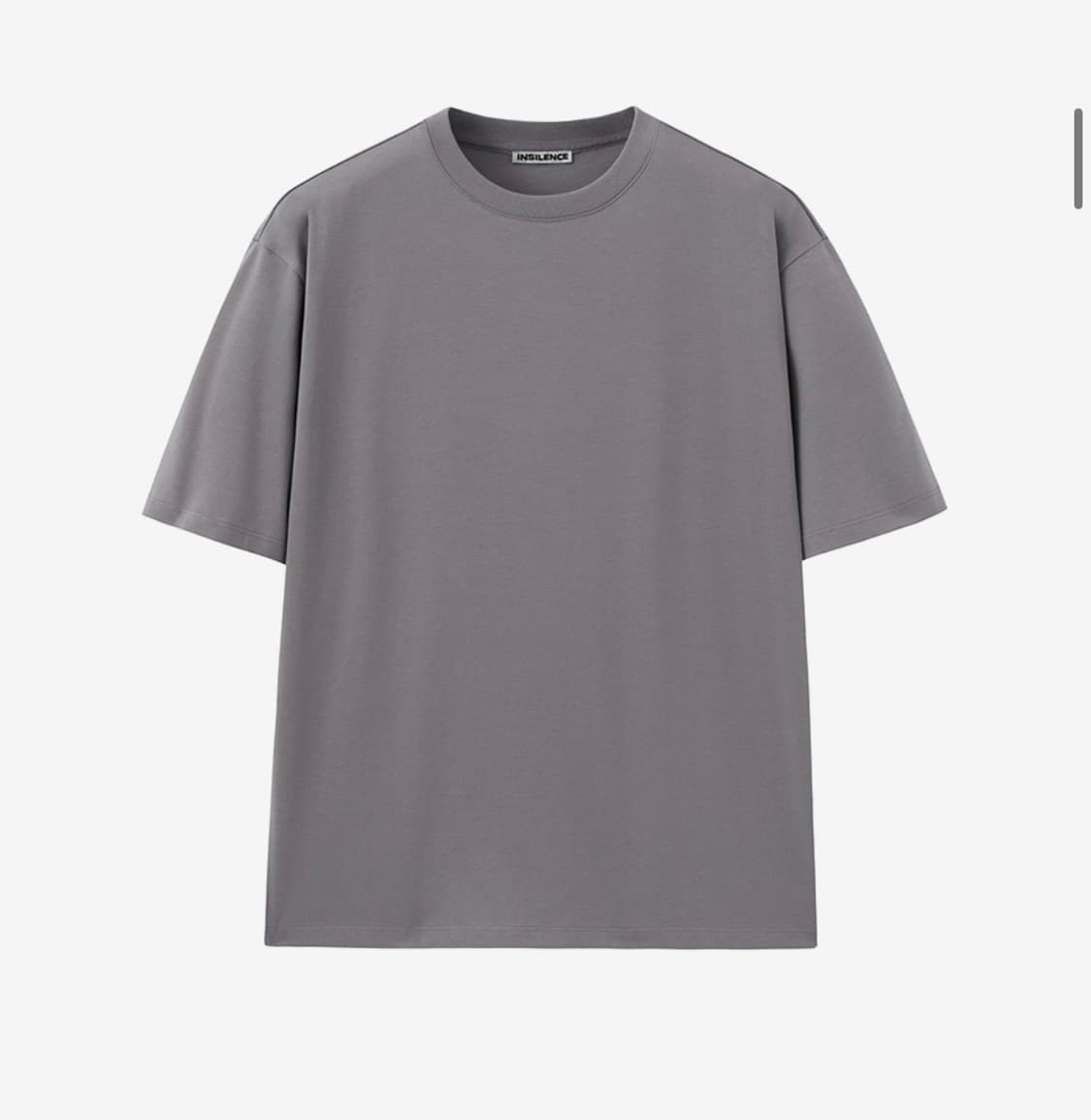 인사일런스 수피마 코튼 프리미엄 티셔츠 GREY 상품이미지3