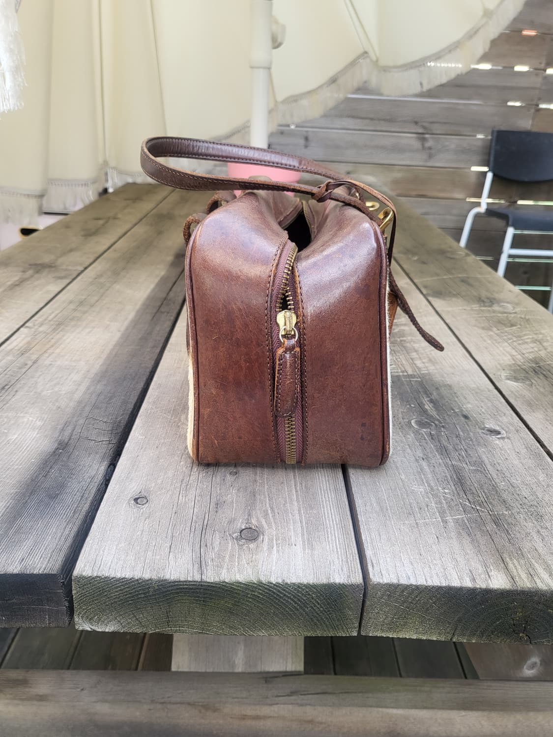 (100%정품)이태리 명품 felisi 리얼가죽 송치 트리밍 퍼 토트백 상품이미지2