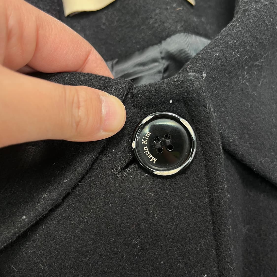 100 마땡킴 울 레더 코트 상품이미지3