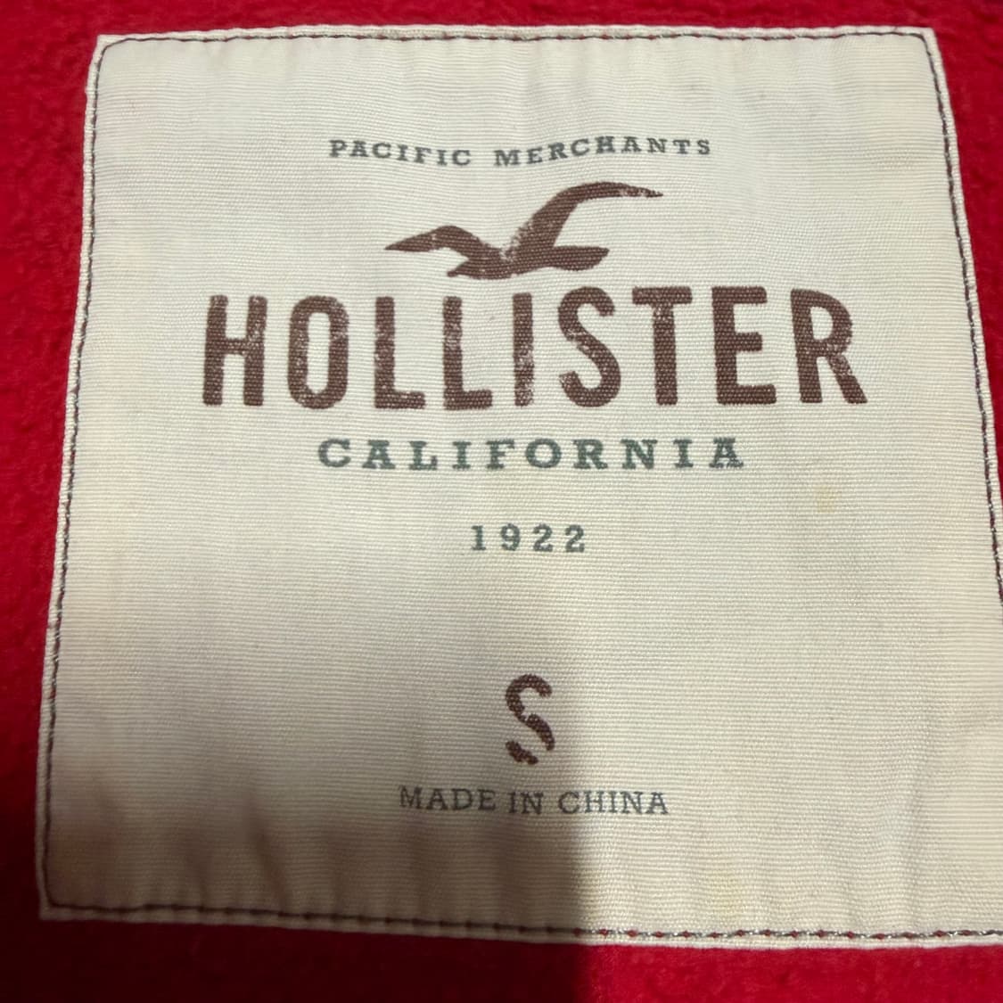 홀리스터 레드 후드집업 s 상품이미지3