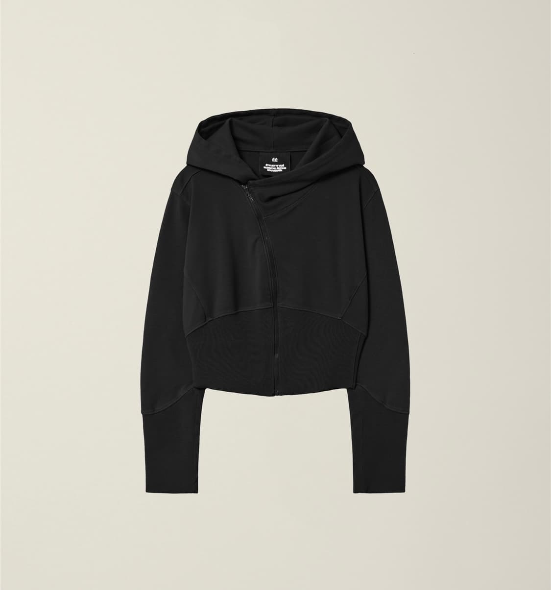 M 누마레ee 우먼스 가먼트 다이드 커브드 후드집업 블랙 새제품 판매 상품이미지1