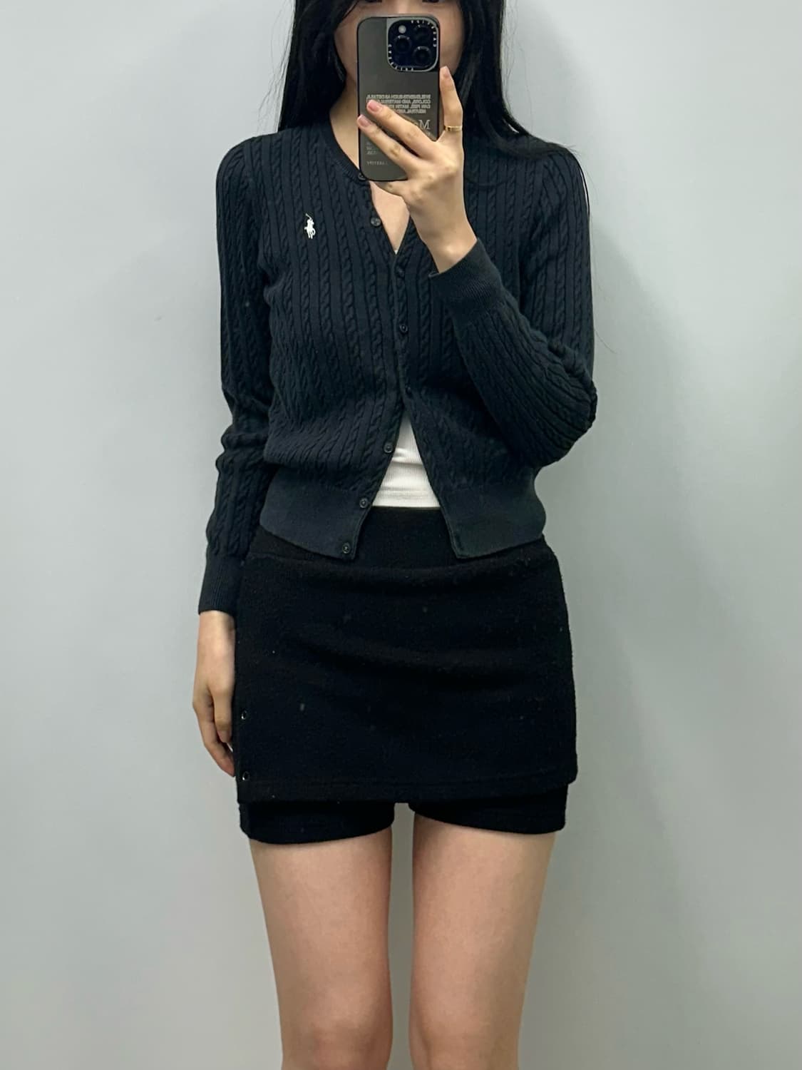 폴로 랄프로렌 신형 블랙 꽈배기 니트 가디건  상품이미지1