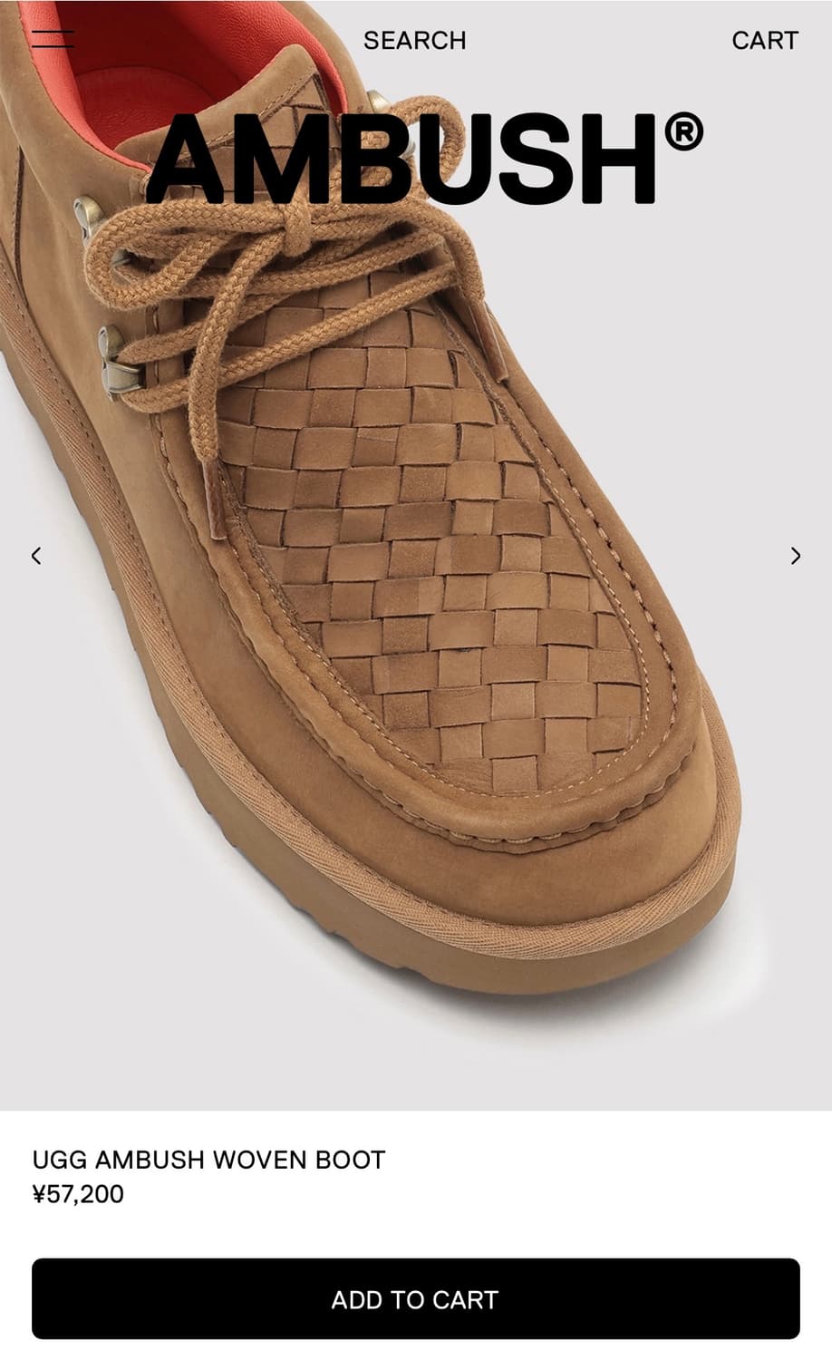 UGG x AMBUSH 우븐 부츠 새상품 상품이미지4