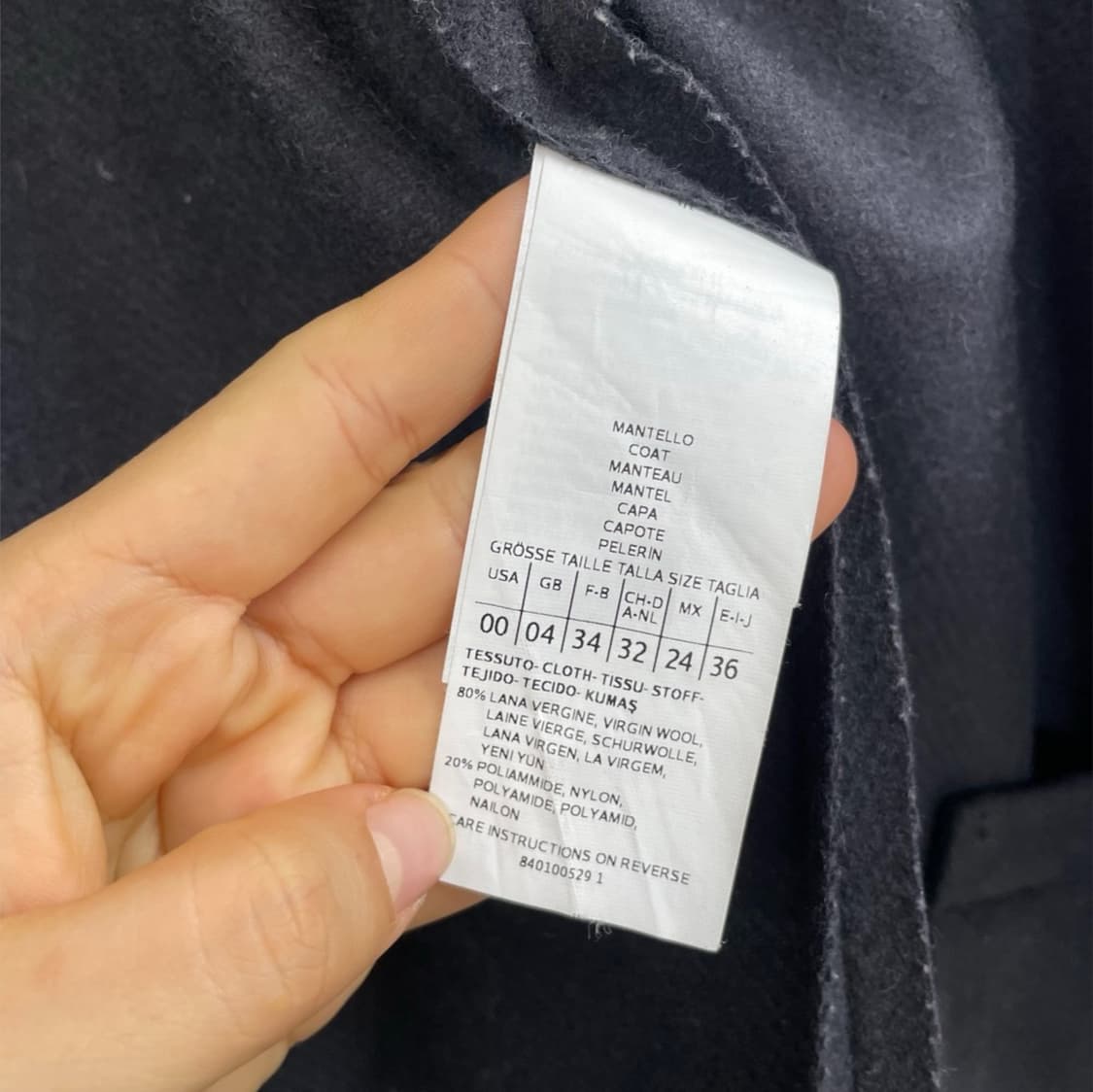 막스앤코 MAX&Co 차콜 울 케이프 코트 34 상품이미지6