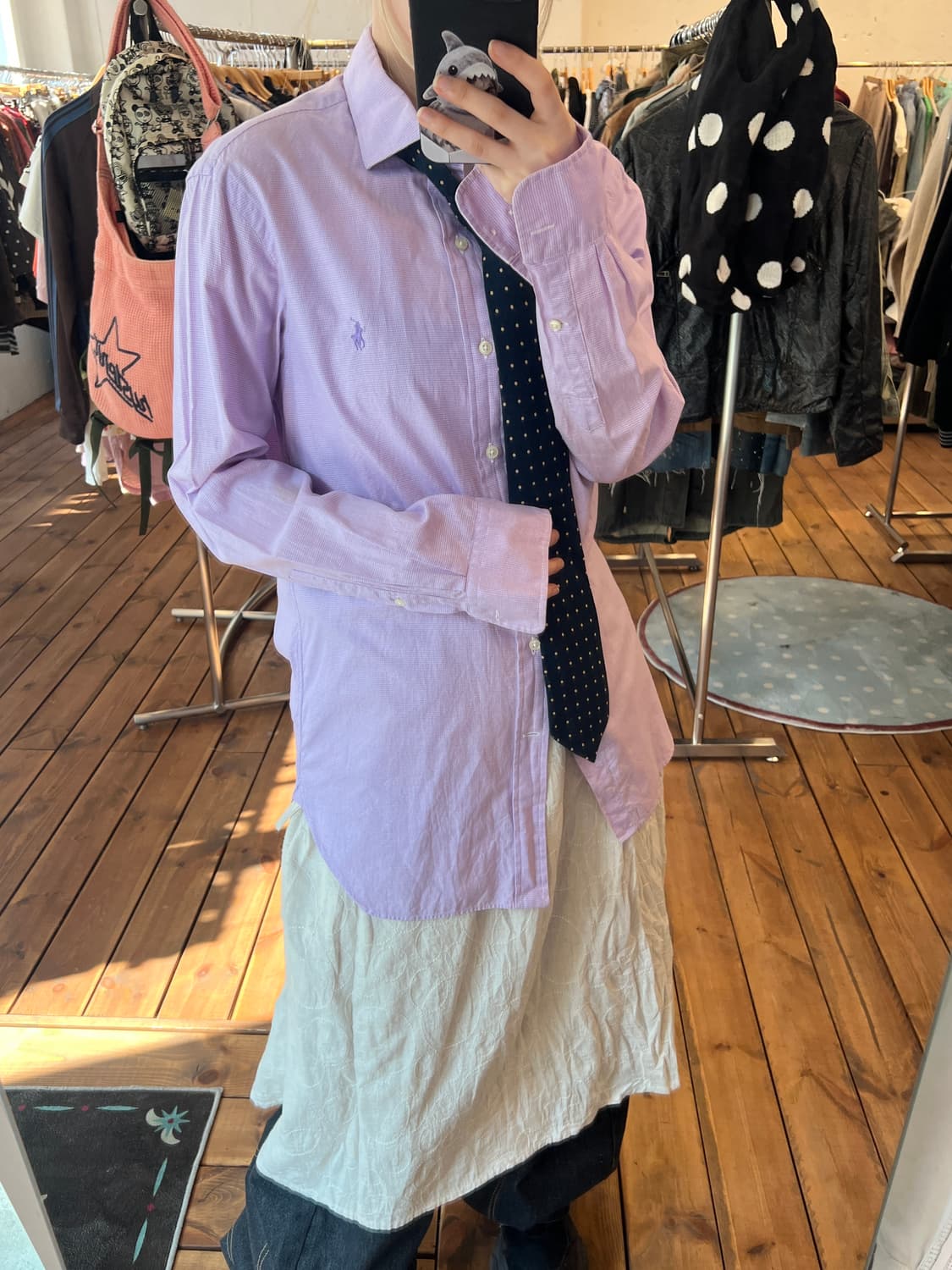 폴로 핑크 체크 셔츠 상품이미지4