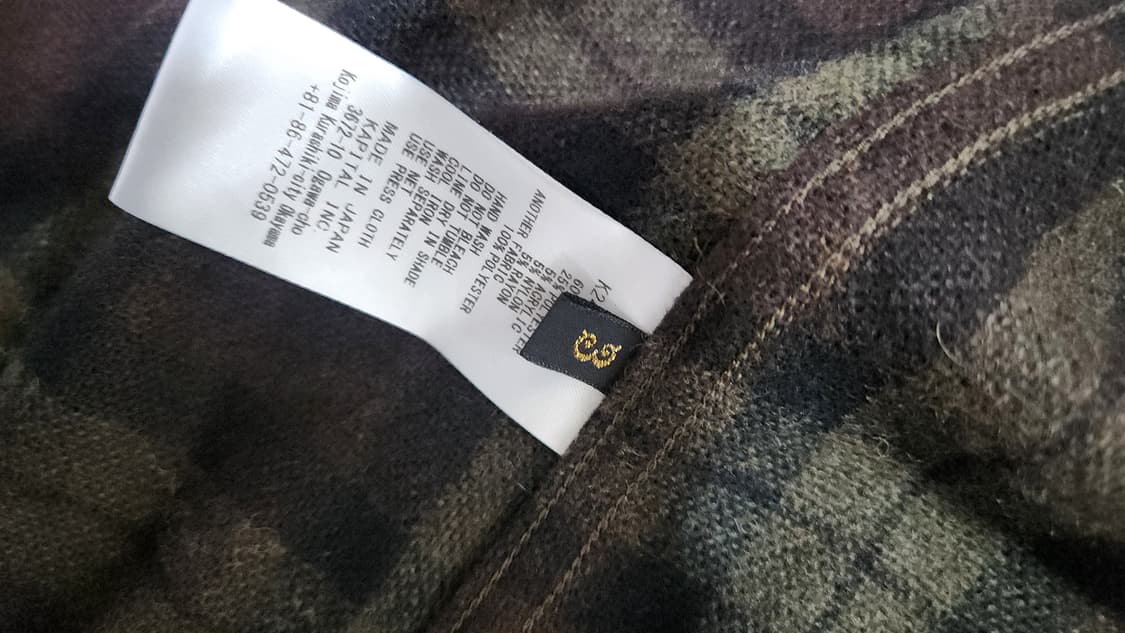 캐피탈 KAPITAL 울 체크 랭글 컬러 보드 셔츠 상품이미지3