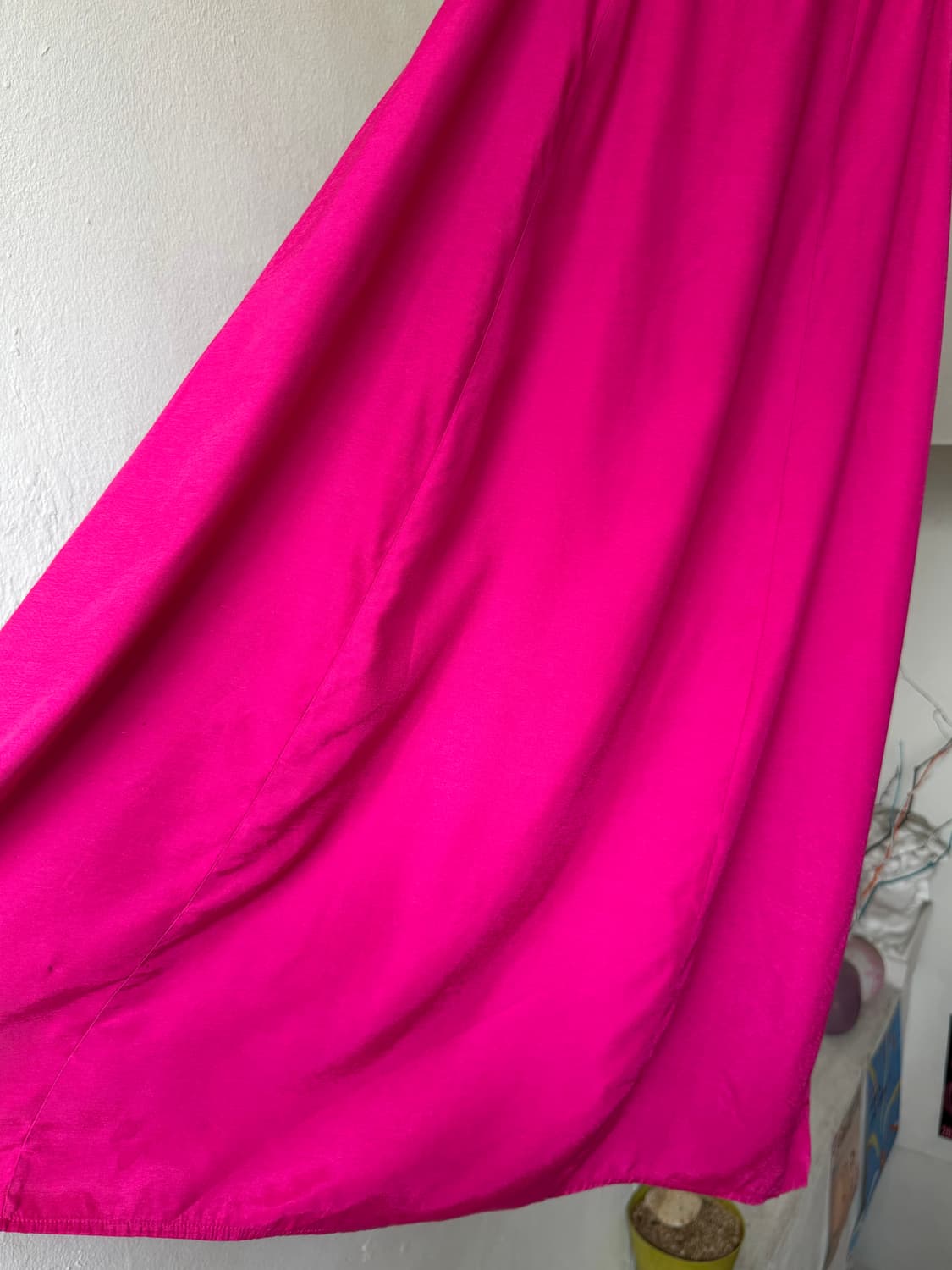 MAED IN ITALY 마젠타 핑크 일자 롱 스커트 상품이미지4