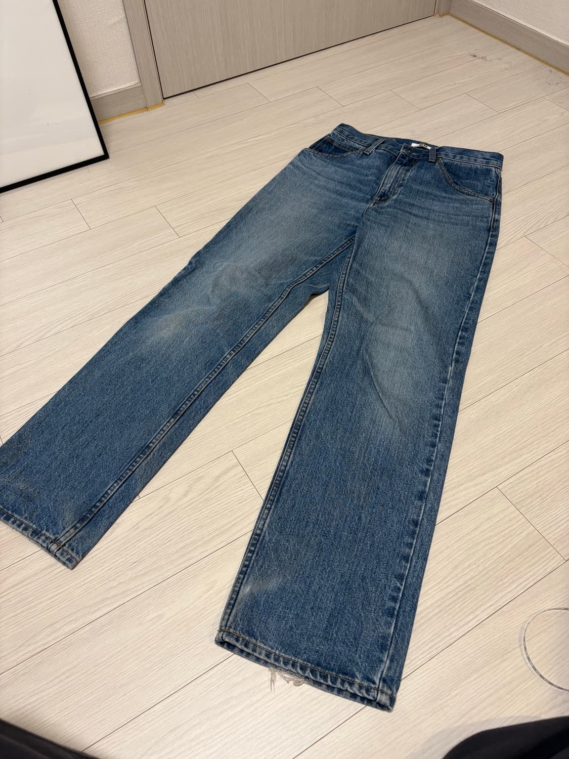 유니클로U 하이라이즈 스트레이트 데님 25 중청 상품이미지1