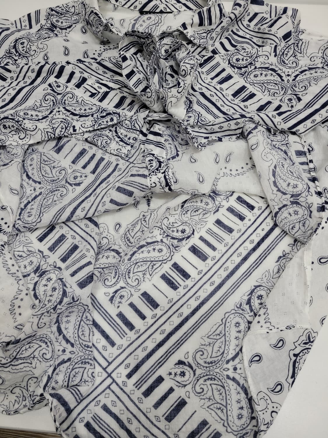 SISLEY 시슬리 면 레이온 블라우스 셔츠 / 여 91 (44) 화이트 상품이미지6