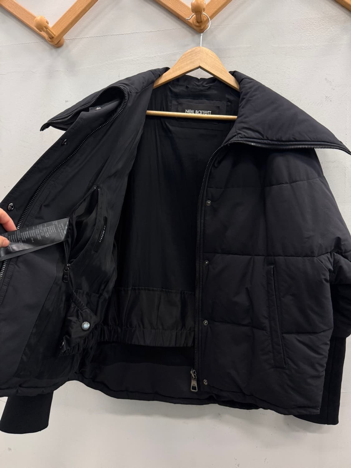 닐바렛 여성용 니트소매 패딩자켓 S 오버핏 상품이미지7