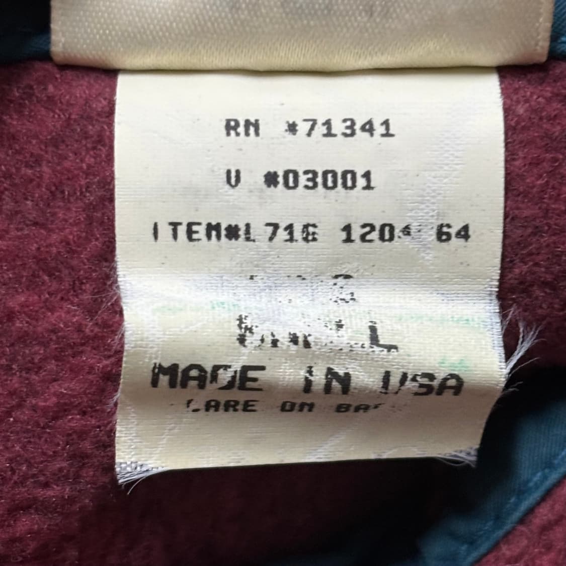 90‘s LL bean Pullover Fleece Jacket USA 상품이미지6