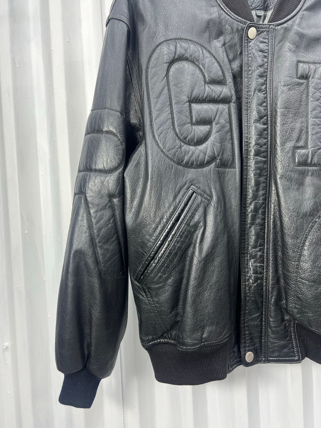 90s) Girbaud cowhide bomber 상품이미지4
