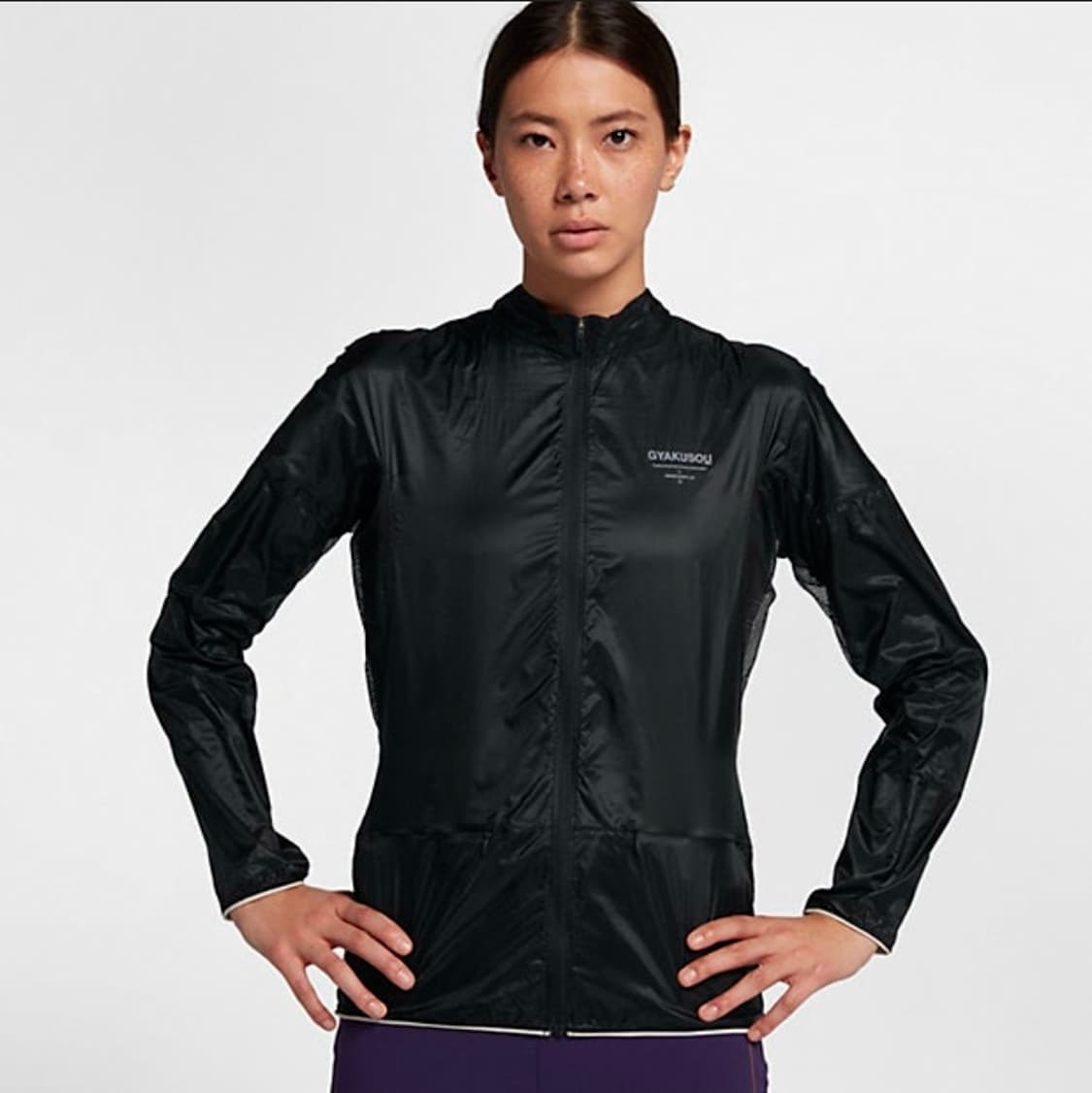 [해외M] 나이키랩x언더커버 갸쿠소우 패커블 러닝 자켓 바람막이 블랙 상품이미지5