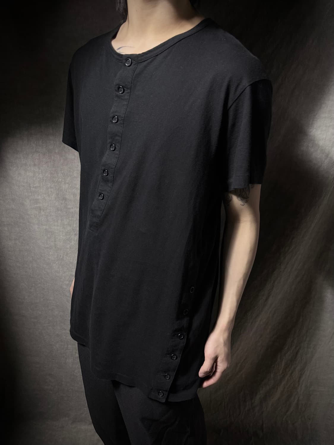 Yohji Yamamoto Pour Homme Henley Neck 상품이미지1