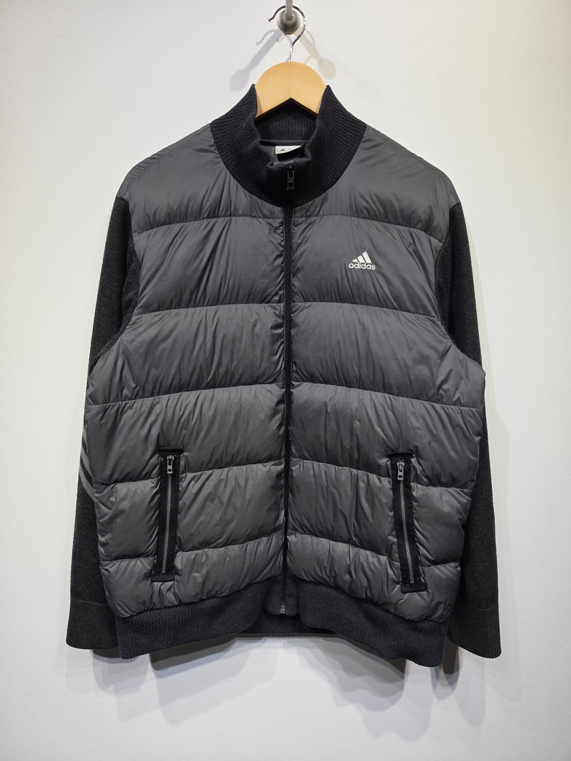 아디다스 니트 슬리브 하이브리드 덕다운 자켓 상품이미지2