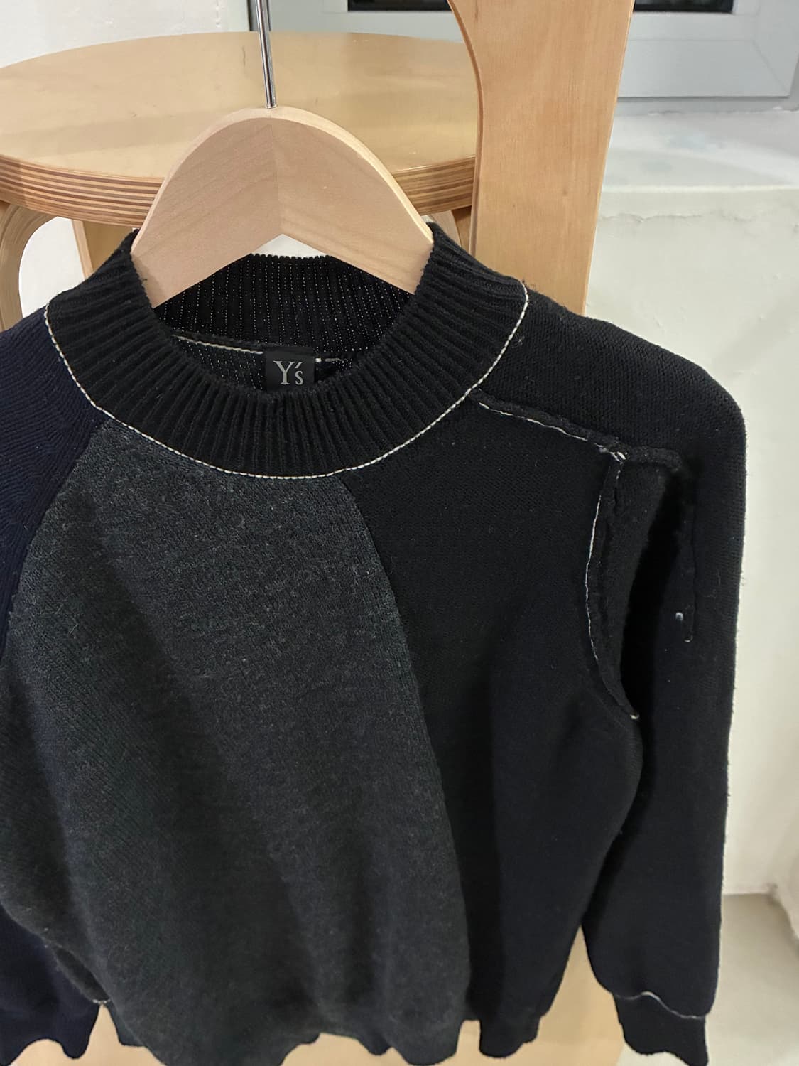 요지 야마모토 와이즈 비대칭 니트 상품이미지3