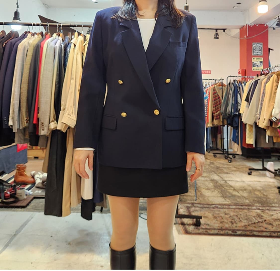 일본판 90S 울  금장 더블 브레시티드 빈티지 자켓 상품이미지1
