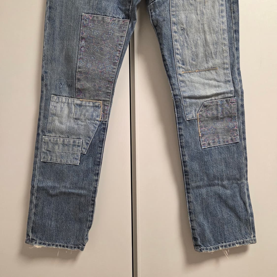 Heather 재팬 패치워크 스트레이트 데님팬츠 28-29 상품이미지3