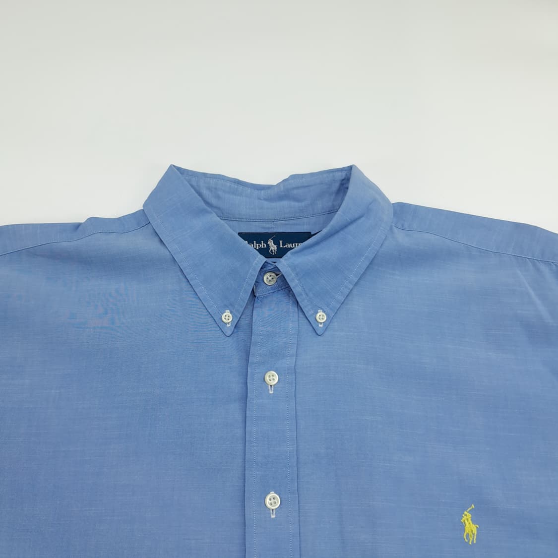 Co554 2XL Big 폴로 랄프로렌 스카이블루 반팔 셔츠 남방 상품이미지2