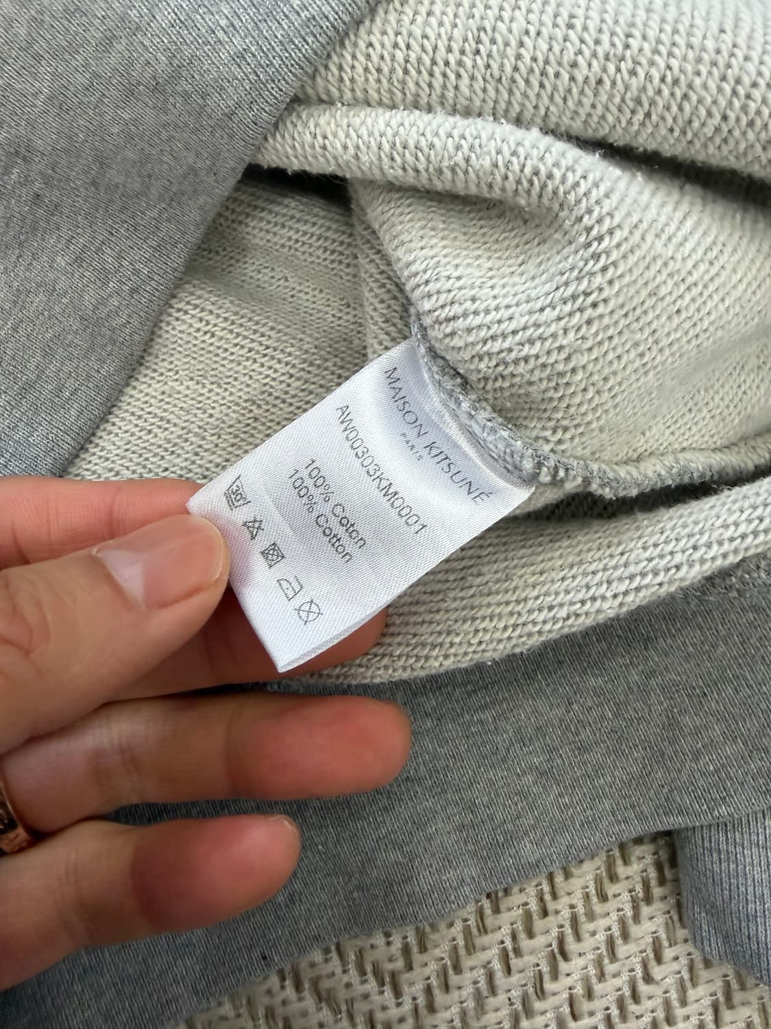 정품) 메종키츠네 여성 폭스 헤드 맨투맨 그레이 M 상품이미지7