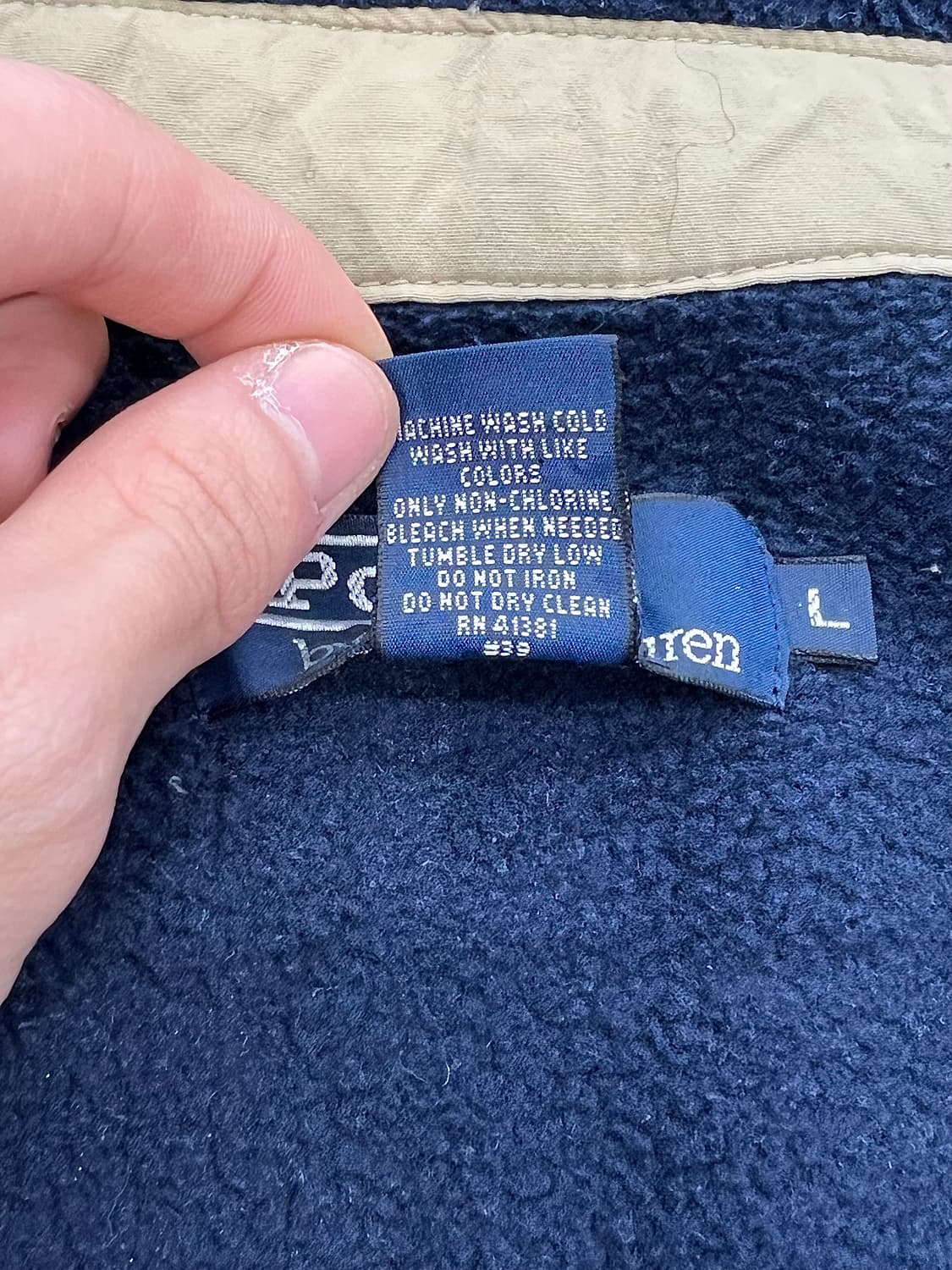 폴로 랄프로렌 딥 네이비 해링턴 플리스 카라 자켓 상품이미지8