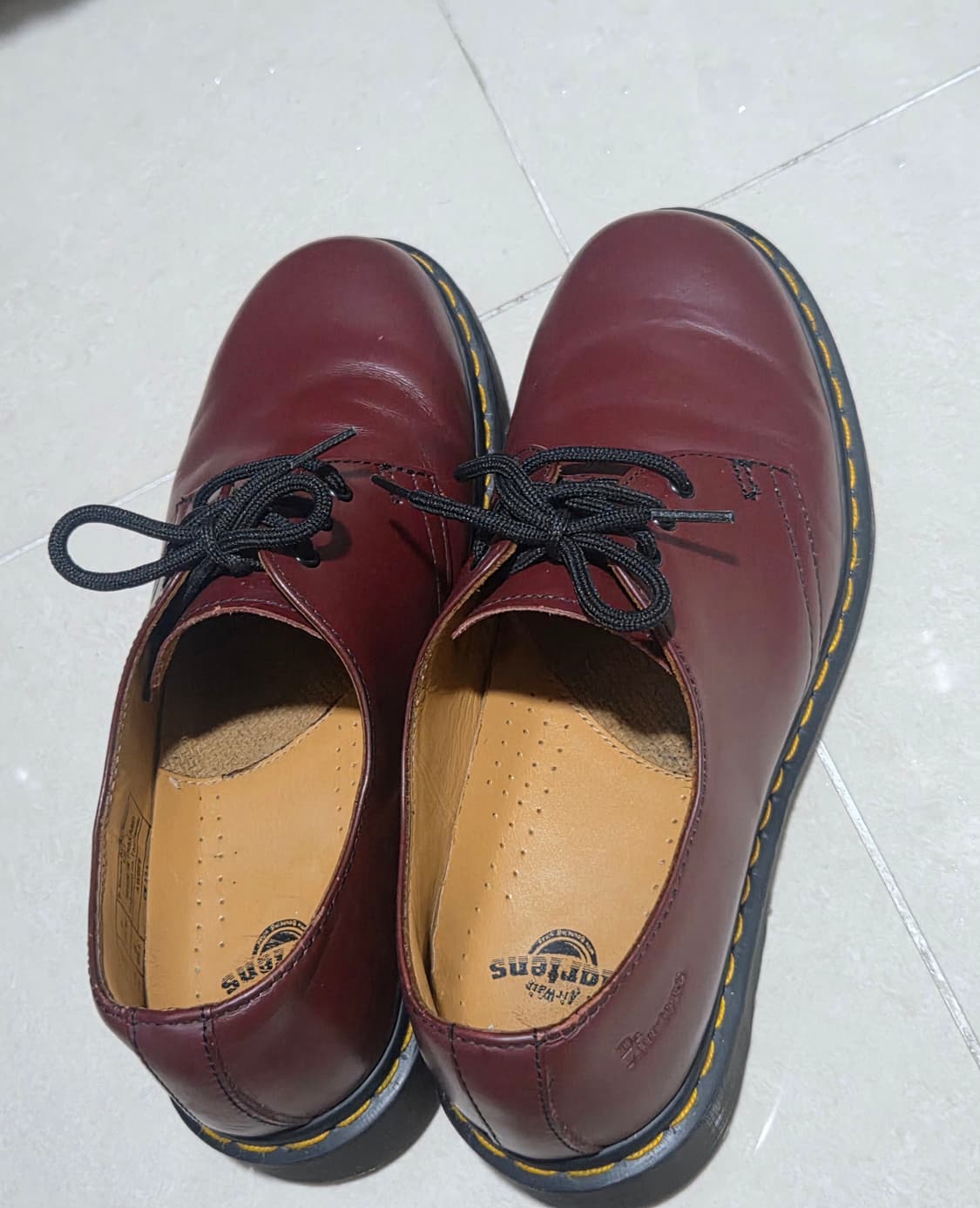 UK6 250 닥터마틴 1461 스무스 체리레드 3홀 상품이미지1