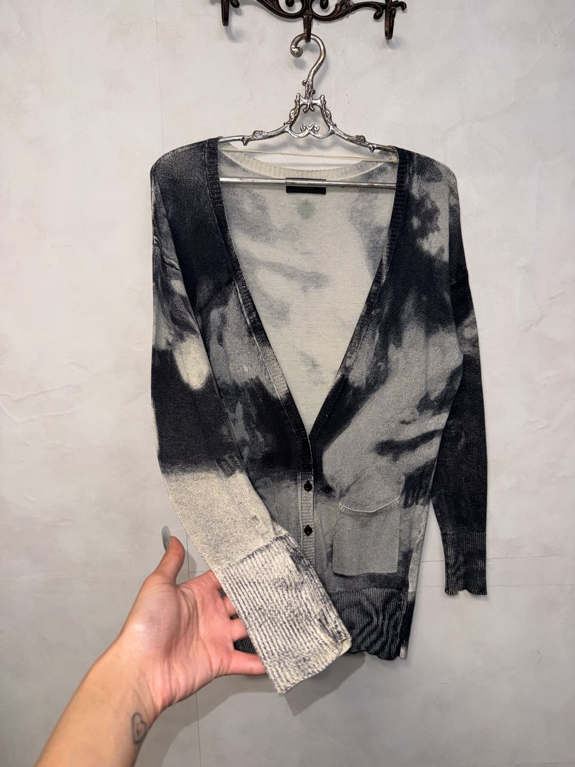 DIESEL black tie dye loose cardigan  상품이미지3