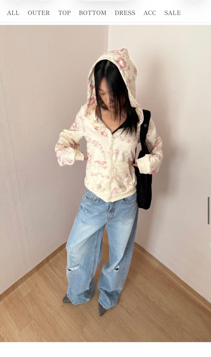 Tipssy celain rose zip hoodie 상품이미지1