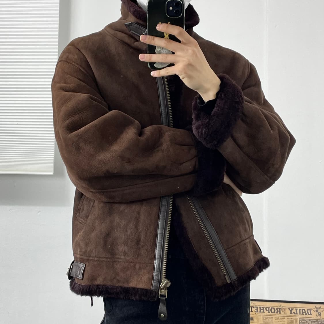 M(L) 양가죽 양털 무스탕 자켓 상품이미지3