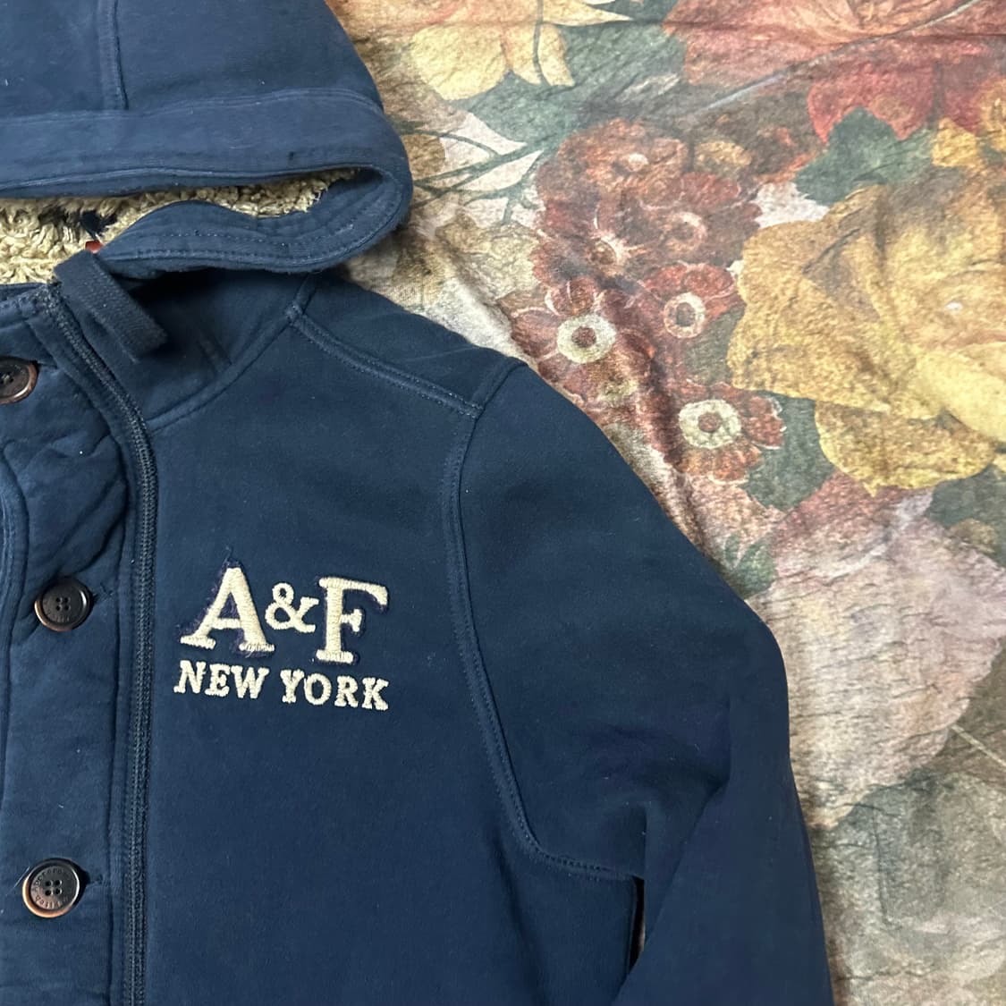 아베크롬비 빈티지 네이비울프죠후드자켓 M 상품이미지2