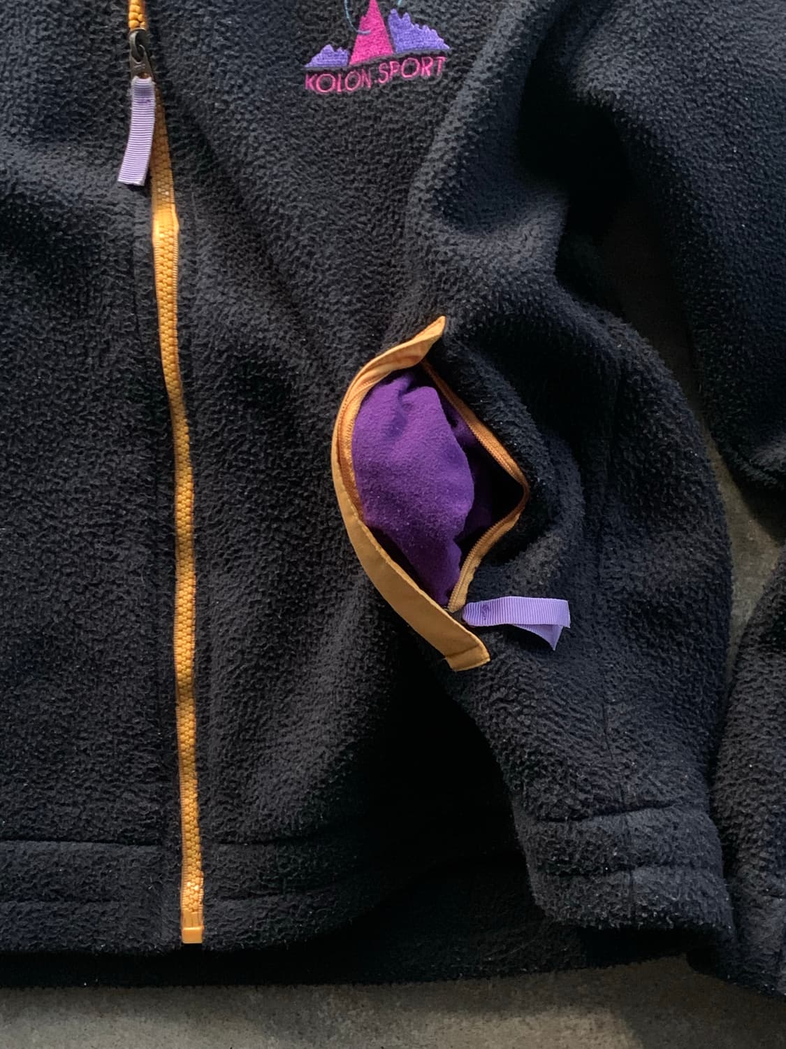 90s 코오롱 스포츠 폴라텍 플리스 집업 자켓 상품이미지3