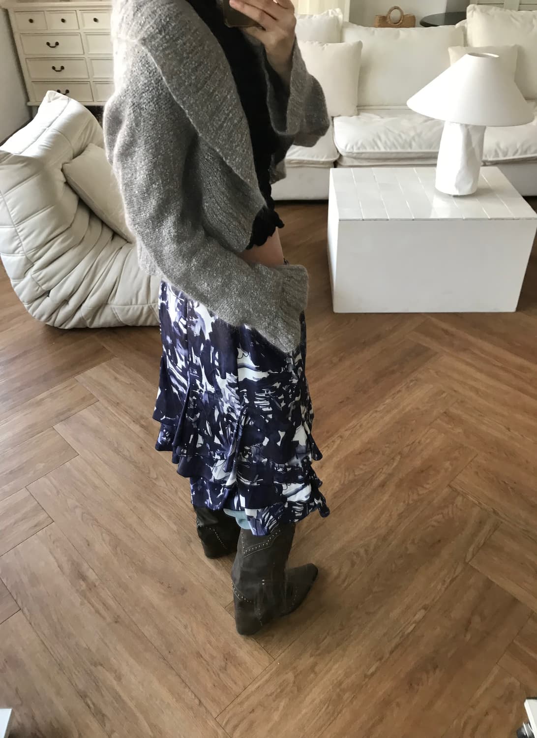 vintage grey cardigan 상품이미지2