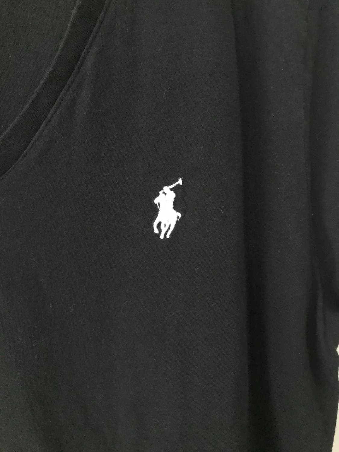 폴로 랄프로렌 화이트 포니 브이넥 반팔 티셔츠 상품이미지3