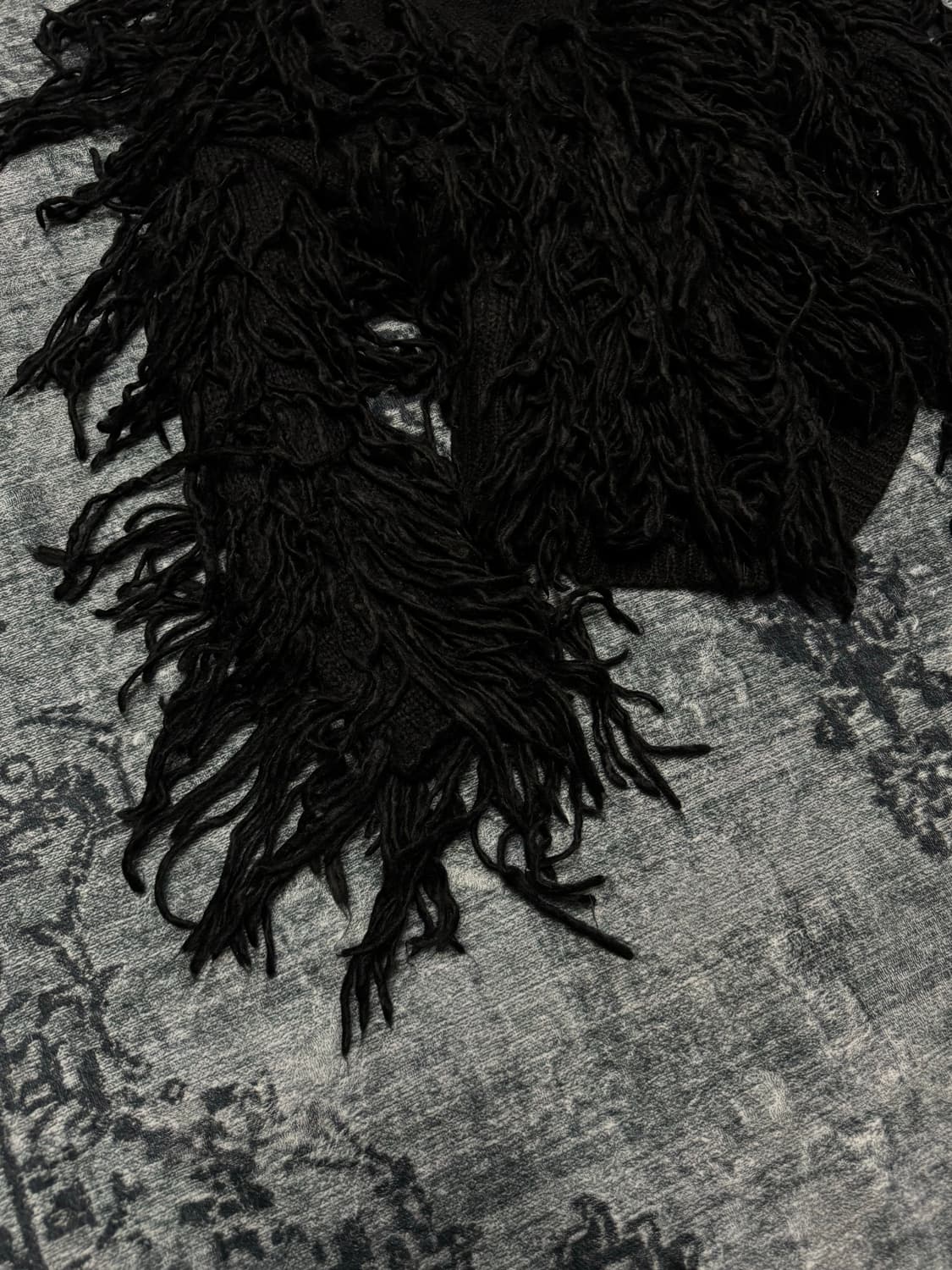 Unknown hell crow fringe cardigan  상품이미지4