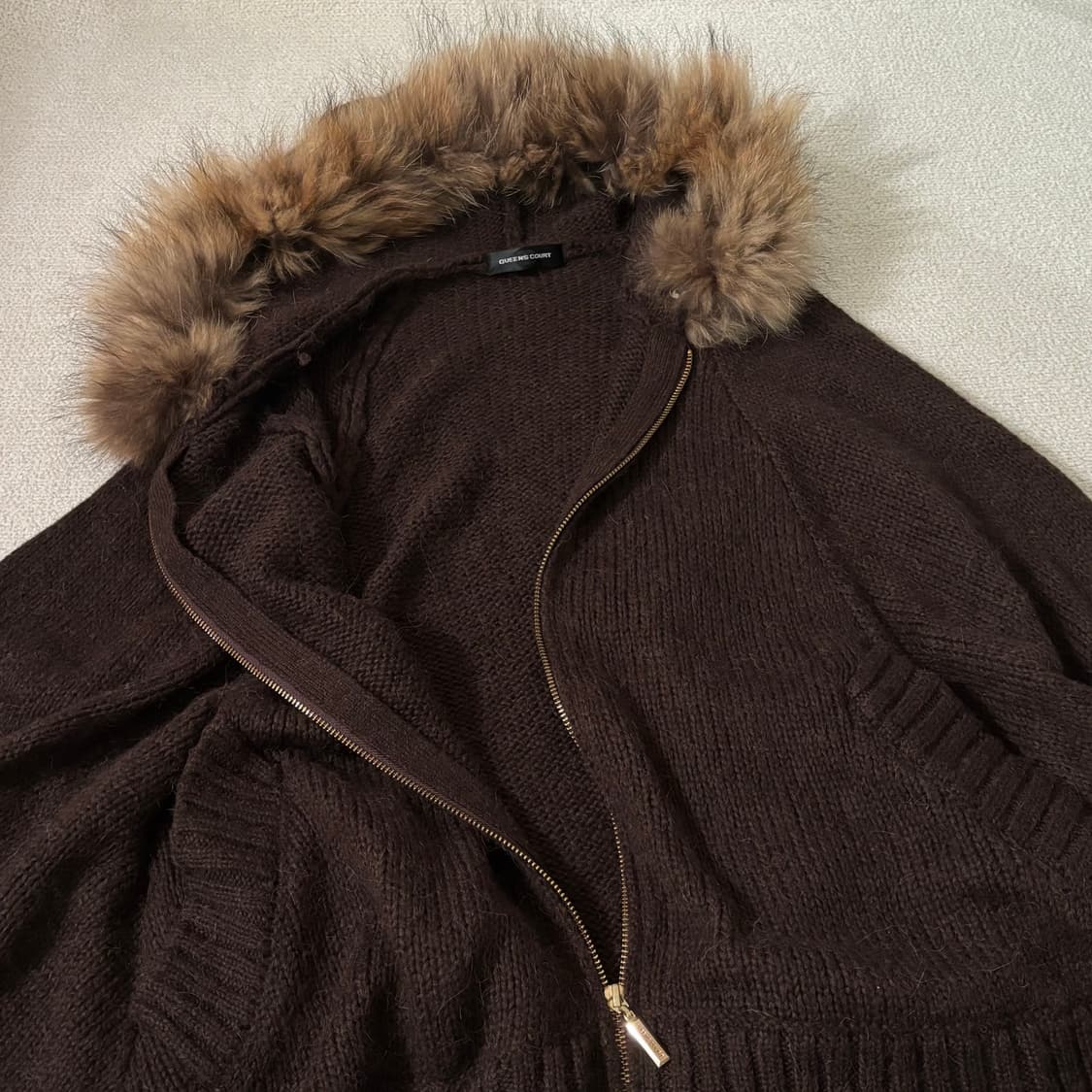 일본빈티지 모리걸 모리룩 브라운 케이프 퍼 아우터 상품이미지5