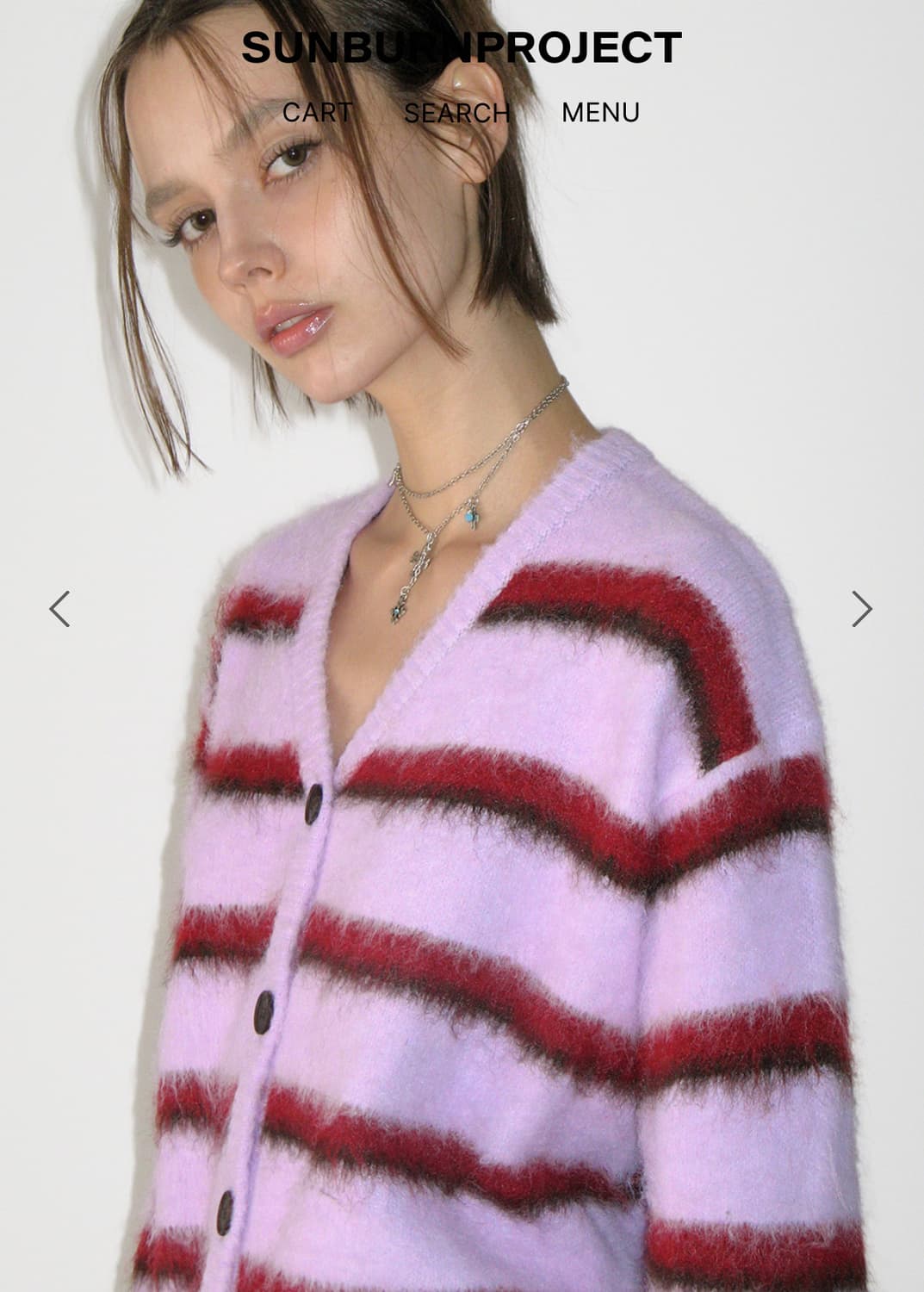 썬번프로젝트 HAIRY OVERFIT CARDIGAN, PURPLE 상품이미지1