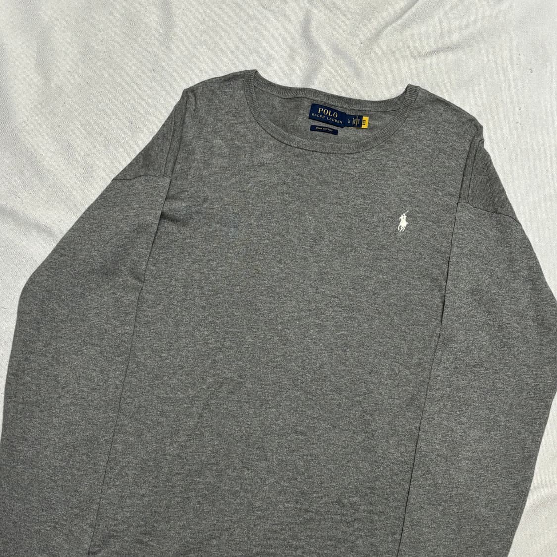 L 폴로랄프로렌 피마 코튼 그레이 니트 상품이미지1